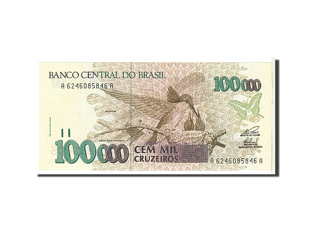 Banknote, Brazil, 100,000 Cruzeiros, 1993, KM:235c, UNC(65-70)