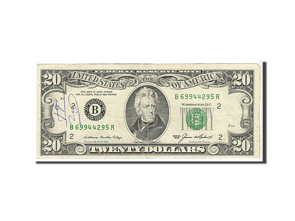 Banknote, United States, Twenty Dollars, 1985, KM:3737, EF(40-45)