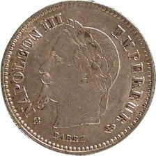 FRANCE, Napoléon III, 20 Centimes, 1867, Strasbourg, KM #808.2, AU(55-58), S...