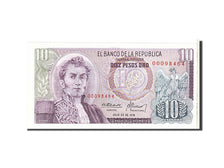Banknote, Colombia, 10 Pesos Oro, 1976, KM:407f, UNC(65-70)