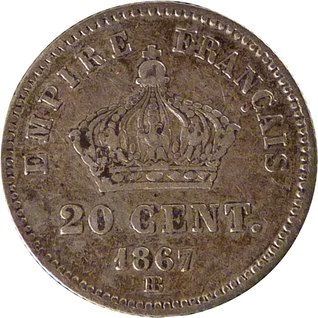 Second Empire, 20 Centimes Napoléon