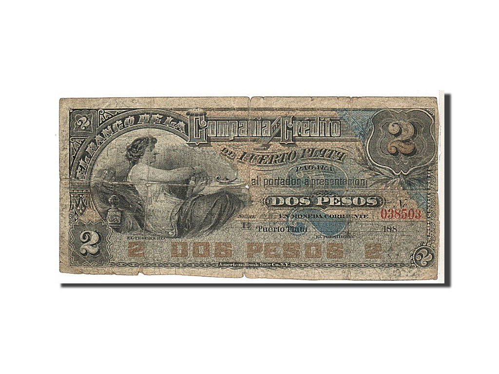 Repubblica domenicana, 2 Pesos, 1880, B