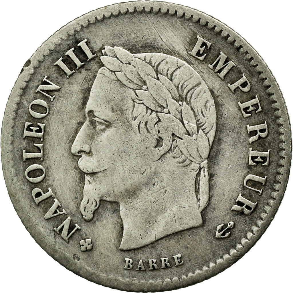 Monnaie, France, Napoleon III, Napoléon III, 20 Centimes, 1868, Strasbourg