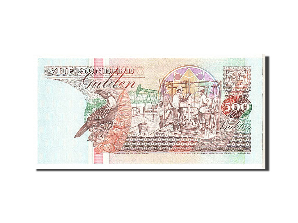 Suriname, 500 Gulden, 1991, KM #140, UNC(65-70), AA462952