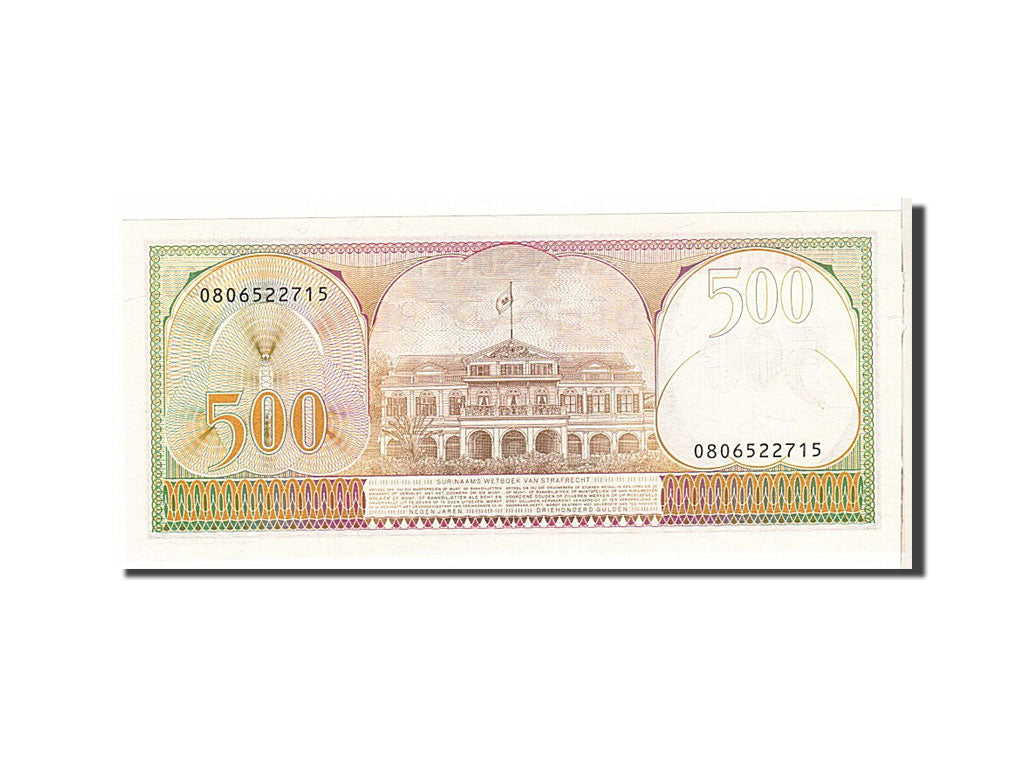 Suriname, 500 Gulden, 1982, KM #129, UNC(65-70), 0806522715