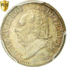 Coin, France, Louis XVIII, Louis XVIII, 1/4 Franc, 1821, Paris, PCGS, MS64+