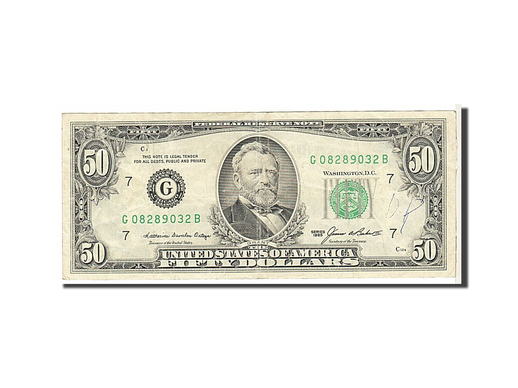United States, Fifty Dollars, 1985, KM #3754, EF(40-45), G08289032B