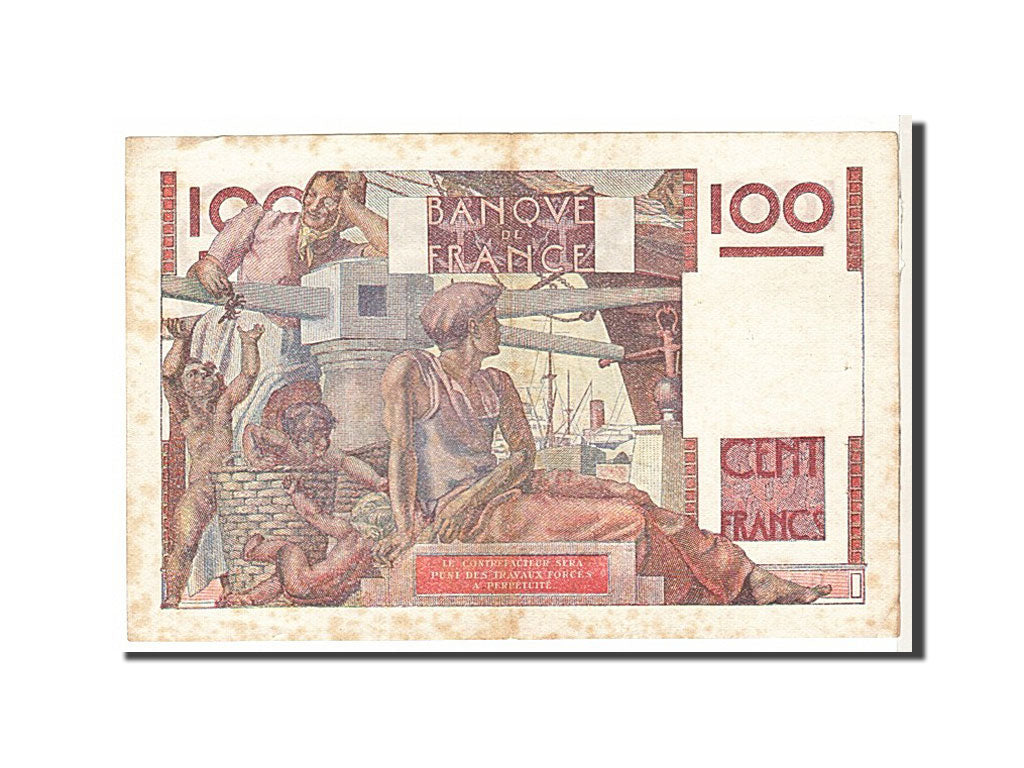 Banknote, France, 100 Francs, 100 F 1945-1954 ''Jeune Paysan'', 1946, EF(40-45)