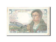 Billete, Francia, 5 Francs, 5 F 1943-1947 ''Berger'', 1945, MBC+, KM:98a