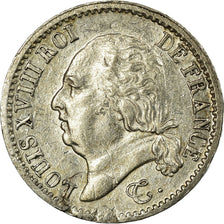 Frankreich, Louis XVIII, 1/4 Franc, 1822, Paris, Silber, SS+, Gadoury:352