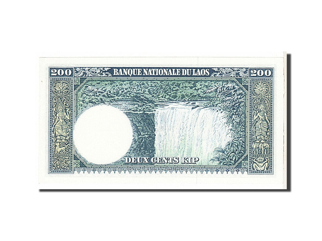 Lao, 200 Kip, 1963, KM #13a, UNC(65-70), 905781