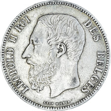 Moneta, Belgio, Leopold II, 5 Francs, 5 Frank, 1868, Brussels, MB+, Argento