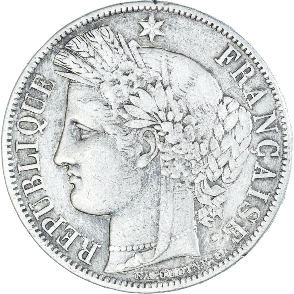 France, Cérès, 5 Francs, 1851, Paris, TB, Argent, KM:761.1