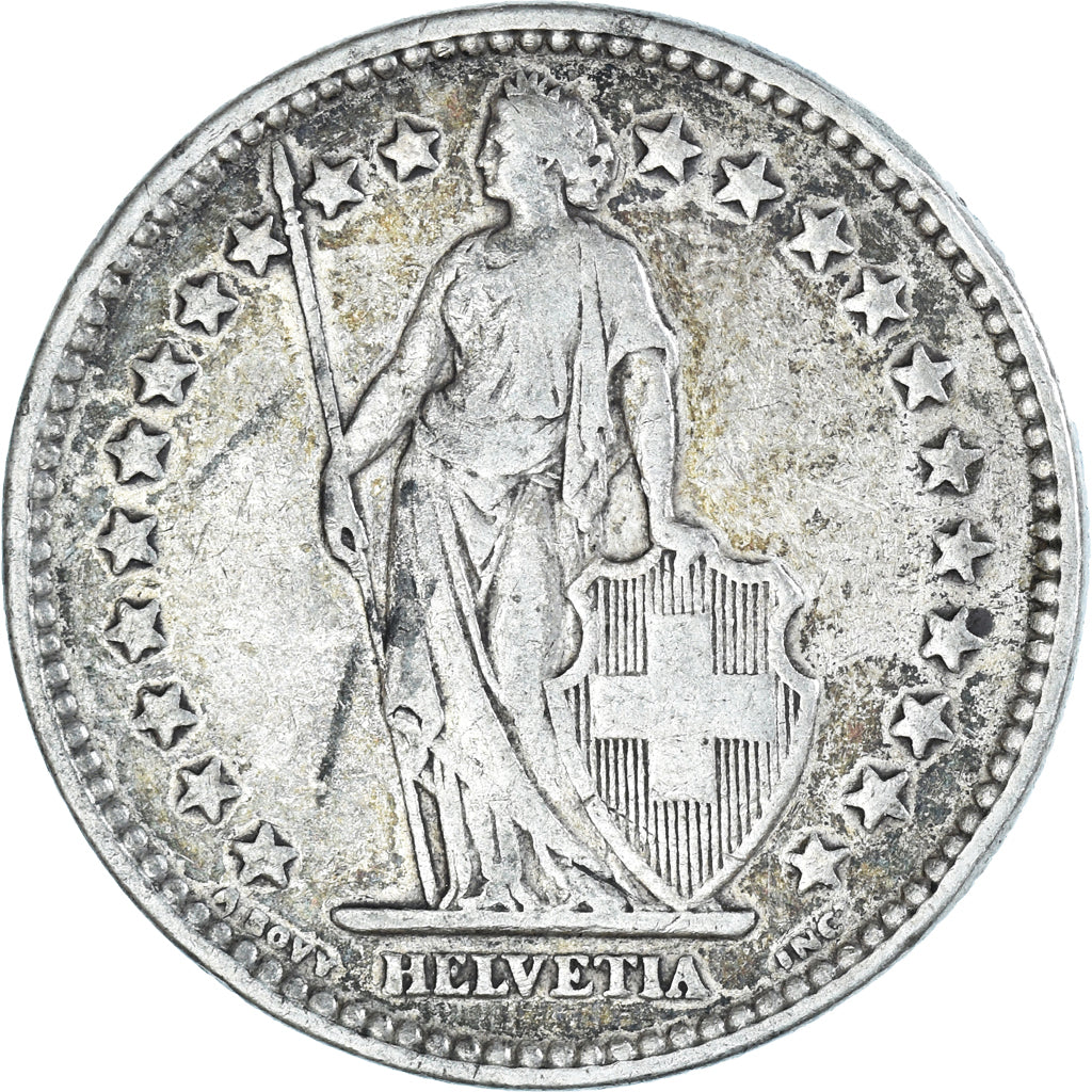 Coin, Switzerland, 2 Francs, 1920, Berne, VF(20-25), Silver, KM:21