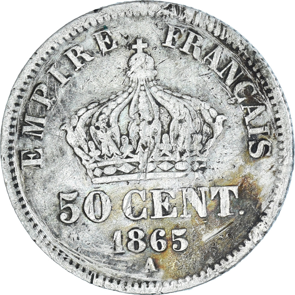Coin, France, Napoleon III, Napoléon III, 50 Centimes, 1865, Paris, F(12-15)