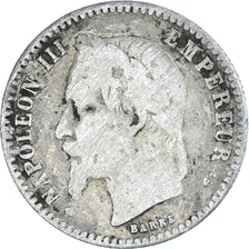 France, Napoleon III, Napoléon III, 50 Centimes, 1868, Paris, VG(8-10), Silver