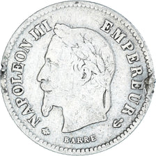Münze, Frankreich, Napoleon III, 20 Centimes, 1867, Paris, SGE+, Silber