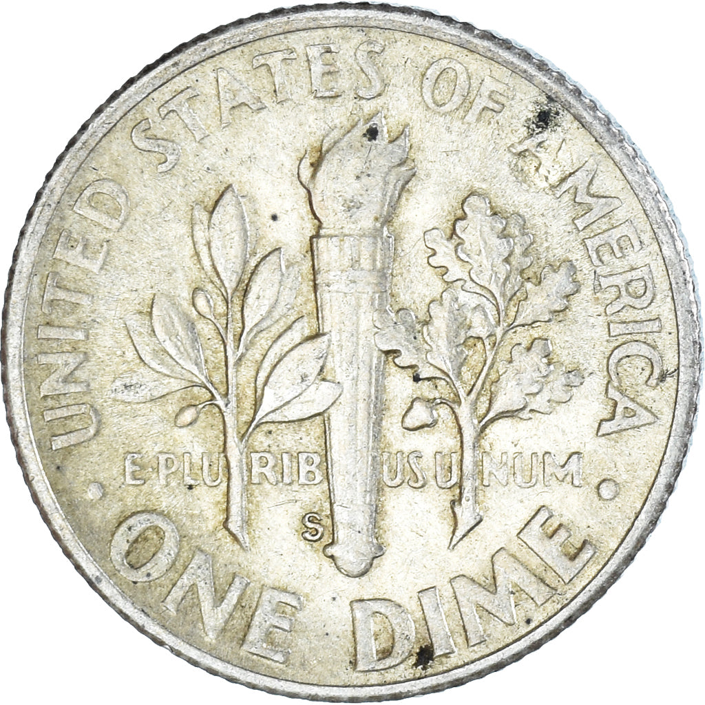 Coin, United States, Roosevelt Dime, Dime, 1947, U.S. Mint, San Francisco