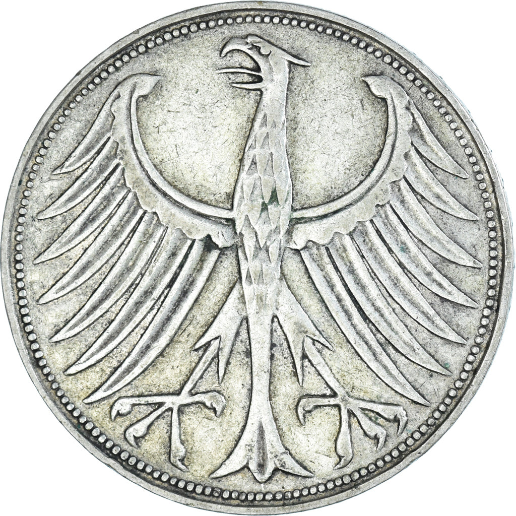 Munten, Federale Duitse Republiek, 5 Mark, 1951, Munich, FR+, Zilver, KM:112.1