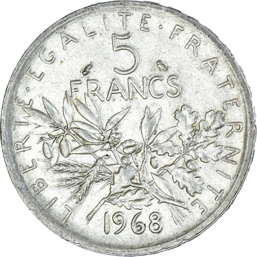 Coin, France, Semeuse, 5 Francs, 1968, Paris, MS(60-62), Silver, KM:926