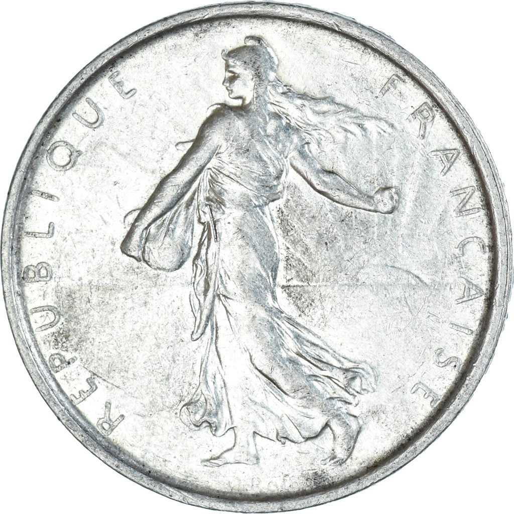 Moneda, Francia, Semeuse, 5 Francs, 1967, Paris, EBC+, Plata, KM:926