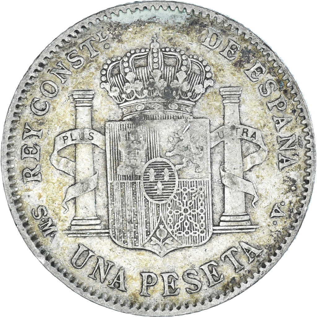 Moneta, Hiszpania, Alfonso XIII, Peseta, 1900, Madrid, VF(30-35), Srebro, KM:706