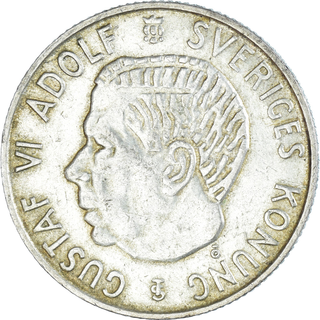 Coin, Sweden, Gustaf VI, Krona, 1953, EF(40-45), Silver, KM:826