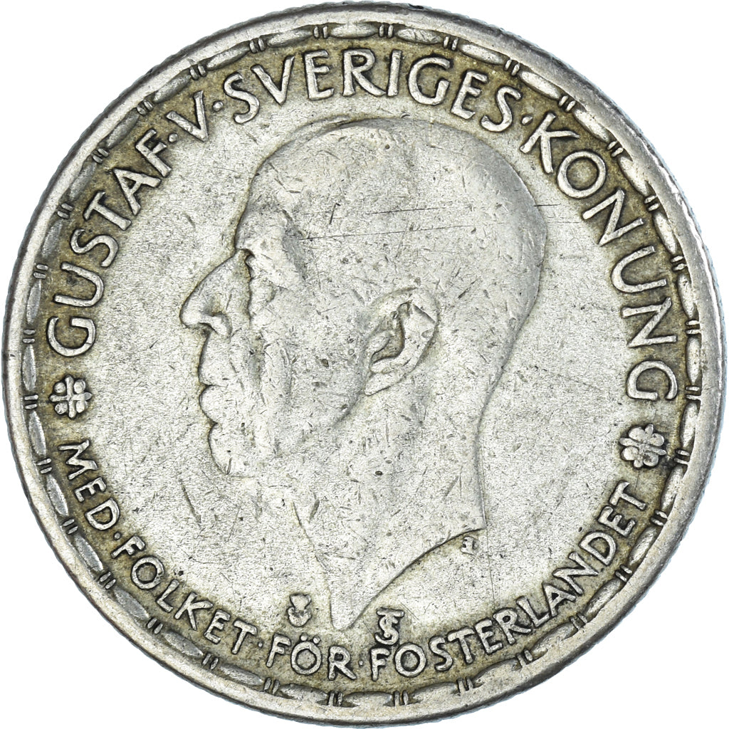 Coin, Sweden, Gustaf V, Krona, 1947, VF(30-35), Silver, KM:814