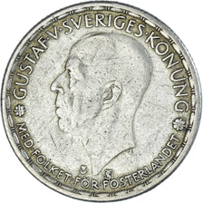 Coin, Sweden, Gustaf V, Krona, 1947, VF(30-35), Silver, KM:814