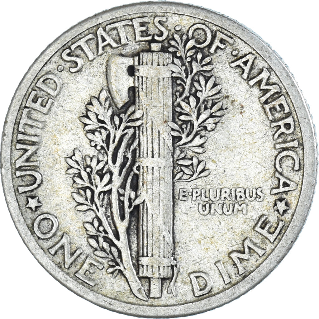 Coin, United States, Mercury Dime, Dime, 1936, U.S. Mint, Philadelphia