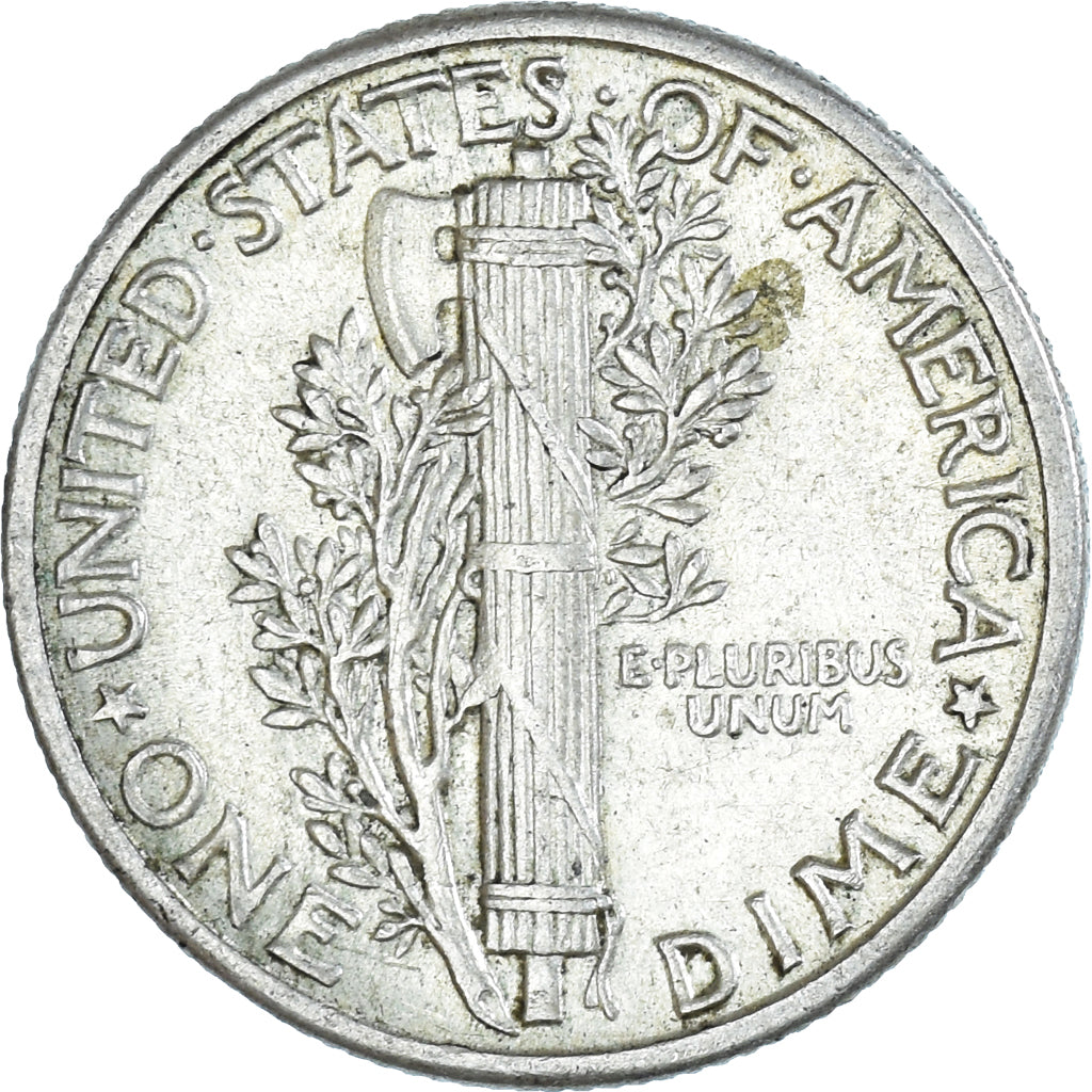 Coin, United States, Mercury Dime, Dime, 1942, U.S. Mint, Philadelphia