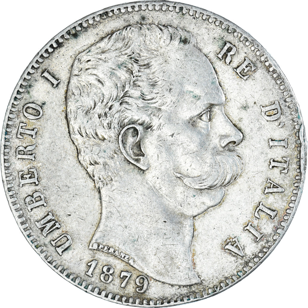 Coin, Italy, Umberto I, 5 Lire, 1879, Rome, EF(40-45), Silver, KM:20