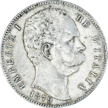 Coin, Italy, Umberto I, 5 Lire, 1879, Rome, EF(40-45), Silver, KM:20
