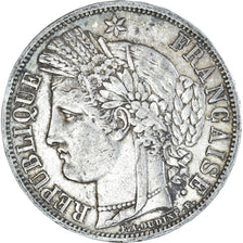 Moeda, França, Cérès, 5 Francs, 1849, Paris, EF(40-45), Prata, KM:761.1