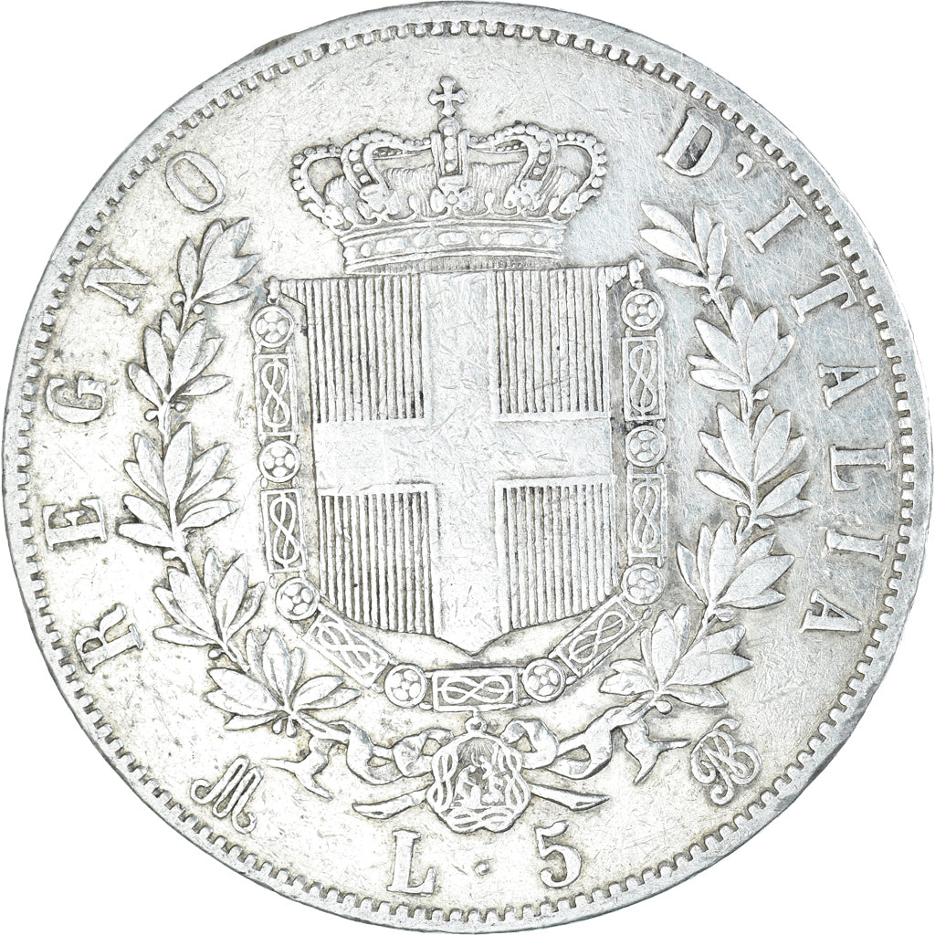 Monnaie, Italie, Vittorio Emanuele II, 5 Lire, 1869, Milan, TB, Argent, KM:8.3