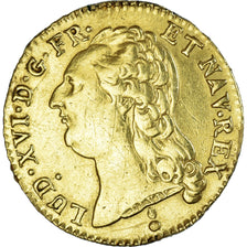 Moneda, Francia, Louis XVI, Louis d'or à la tête nue, Louis d'Or, 1786, Metz