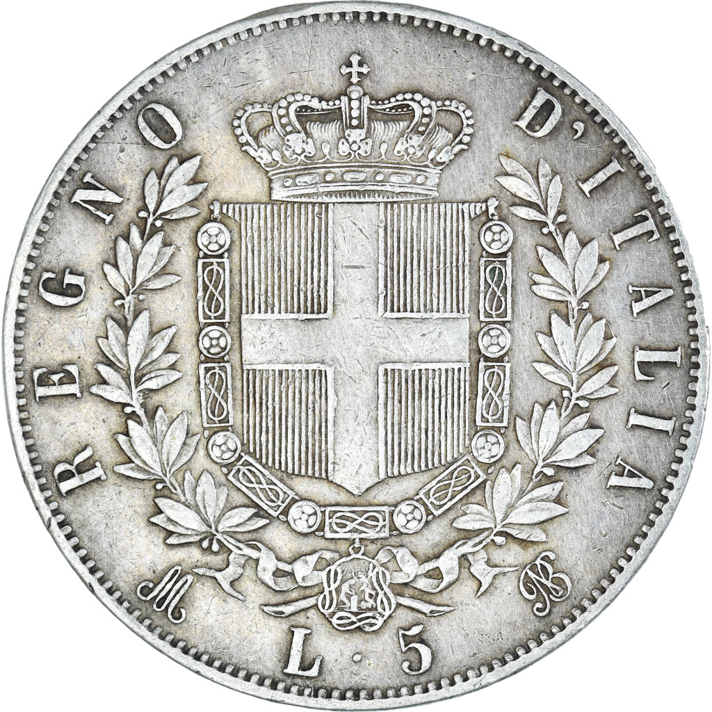 Monnaie, Italie, Vittorio Emanuele II, 5 Lire, 1873, Milan, TB+, Argent, KM:8.3