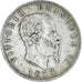 Münze, Italien, Vittorio Emanuele II, 5 Lire, 1873, Milan, S+, Silber, KM:8.3