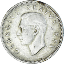 Coin, South Africa, George VI, 2 Shillings, 1952, VF(30-35), Silver, KM:38.2