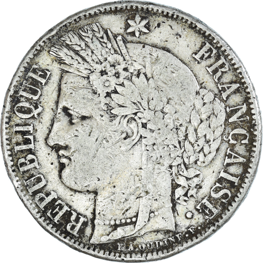 Coin, France, Cérès, 5 Francs, 1850, Paris, VF(20-25), Silver, KM:819