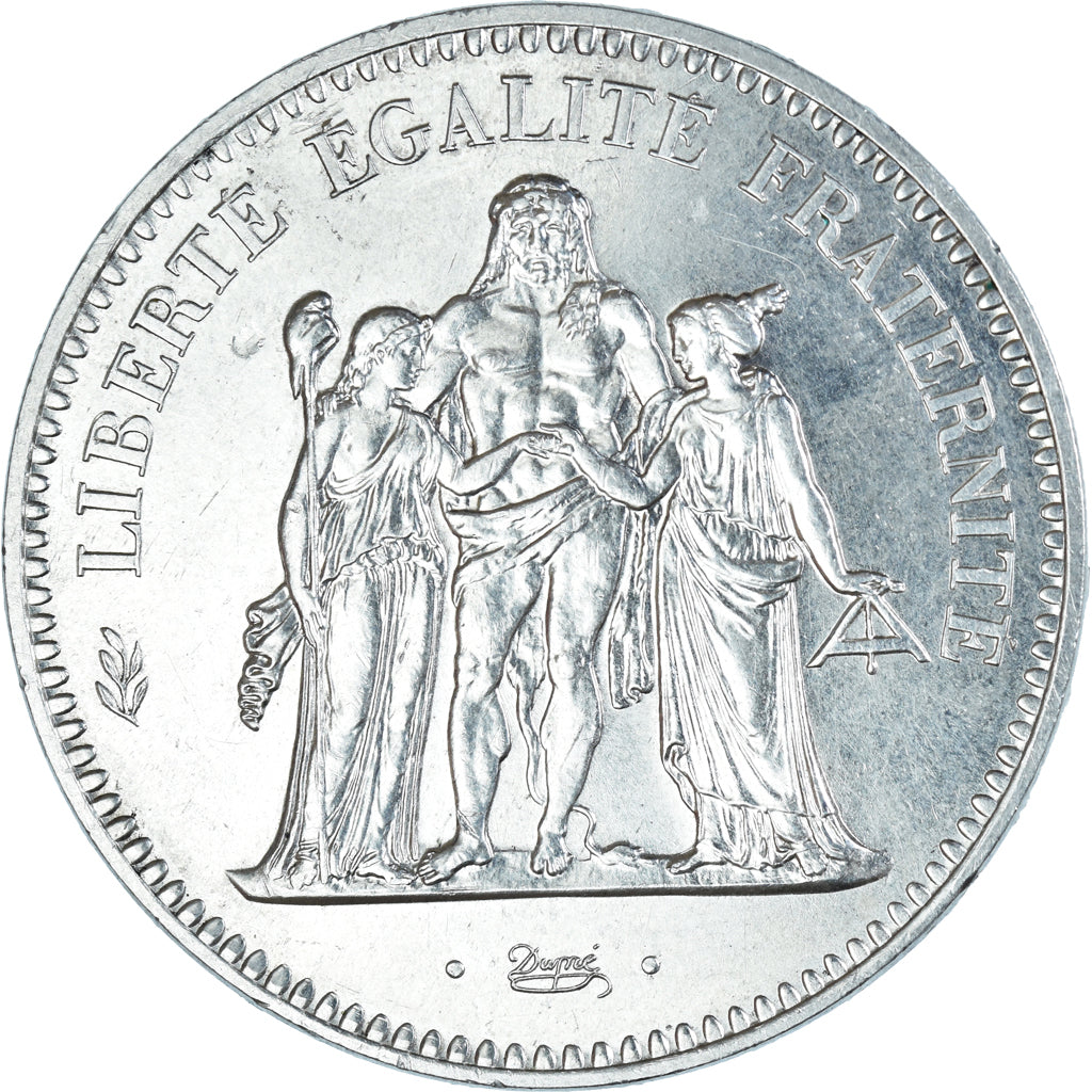 Munten, Frankrijk, Hercule, 50 Francs, 1974, Hybrid issue, PR+, Zilver
