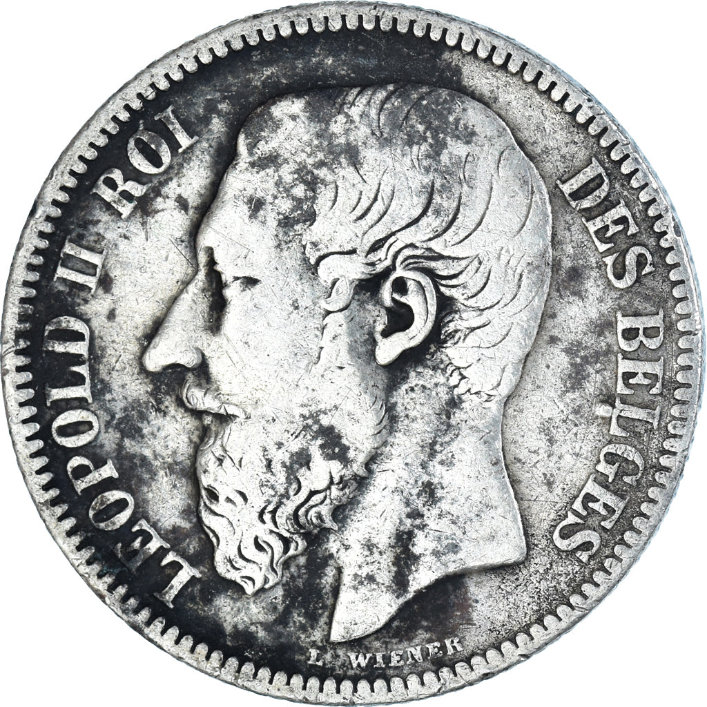 Coin, Belgium, Leopold II, 2 Francs, 2 Frank, 1866, VF(30-35), Silver, KM:30.1