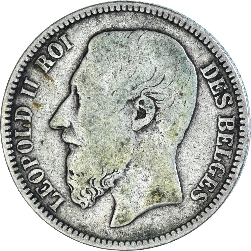 Coin, Belgium, Leopold II, 2 Francs, 2 Frank, 1867, Brussels, VF(20-25), Silver