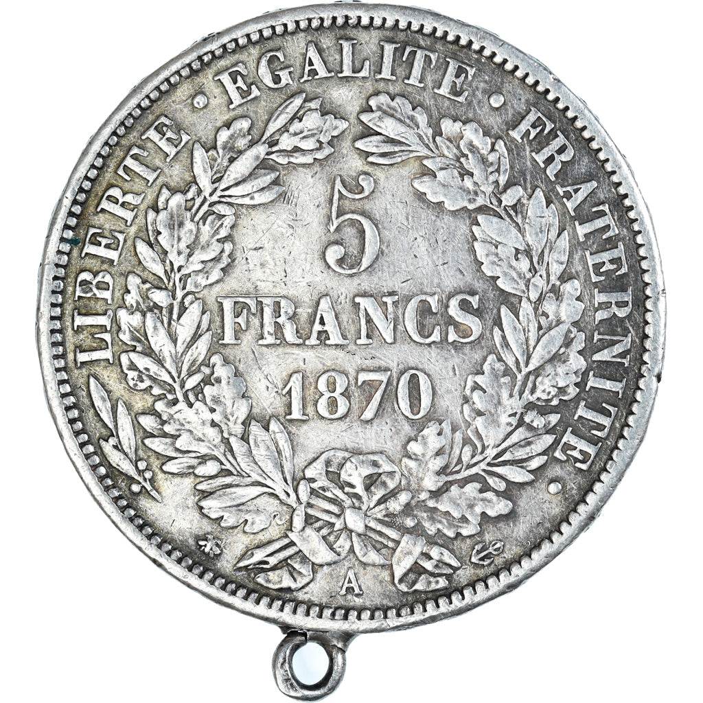 Monnaie, France, Cérès, 5 Francs, 1870, Paris, TTB, Argent, Gadoury:743