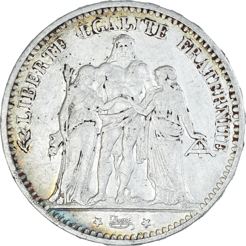 Moneta, Francja, Hercule, 5 Francs, 1874, Paris, VF(20-25), Srebro, KM:820.1