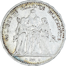 Moneta, Francja, Hercule, 5 Francs, 1874, Paris, VF(20-25), Srebro, KM:820.1