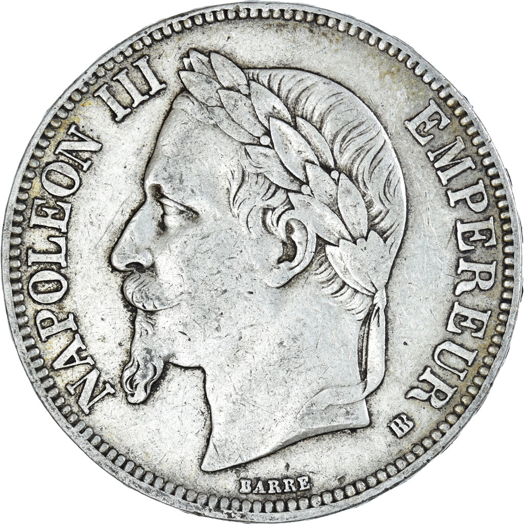 Coin, France, Napoléon III, 5 Francs, 1867, Strasbourg, VF(30-35), Silver
