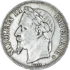 Coin, France, Napoléon III, 5 Francs, 1867, Strasbourg, VF(30-35), Silver