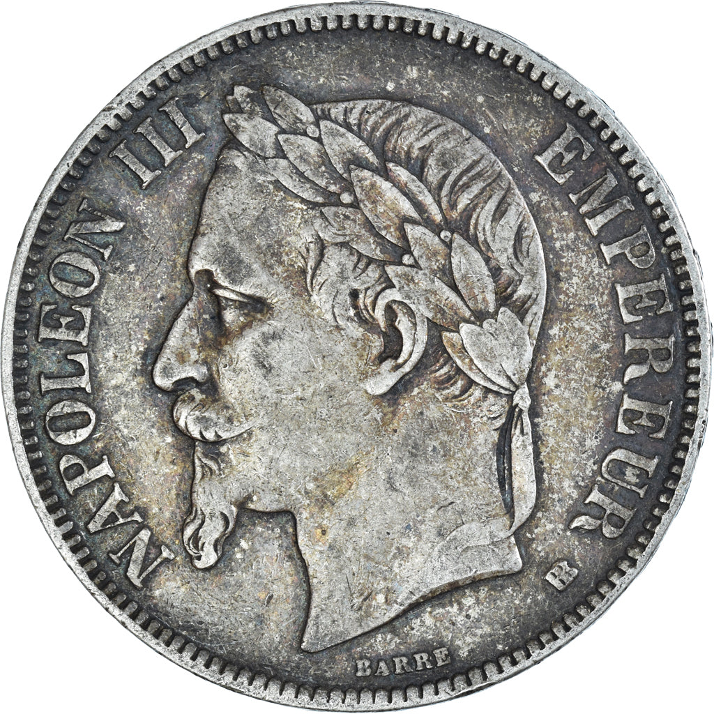 Coin, France, Napoléon III, 5 Francs, 1867, Strasbourg, EF(40-45), Silver