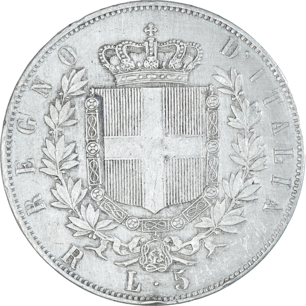 Moneta, Italia, Vittorio Emanuele II, 5 Lire, 1877, Rome, BB, Argento, KM:8.4